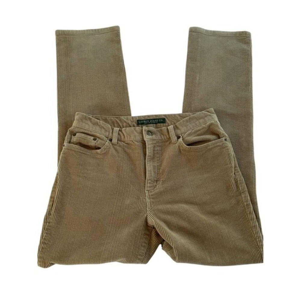 Lauren Jeans Co Ralph Lauren Tan Corduroy Straight Trousers Vintage Womens 4